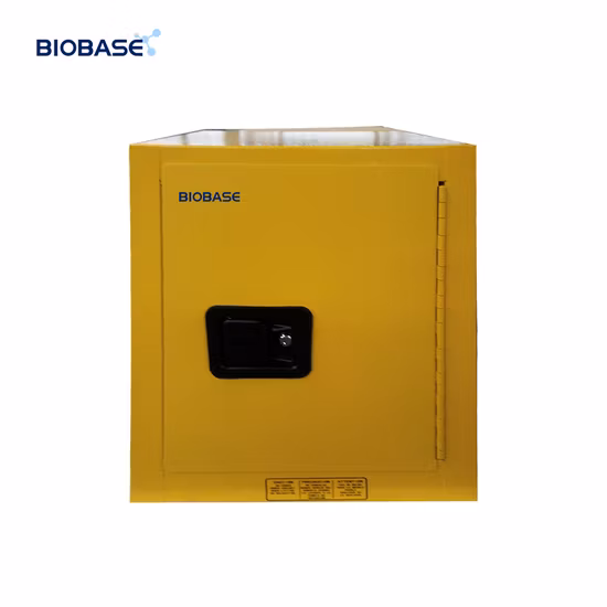 Шкаф для хранения легковоспламеняющихся химикатов Biobase Lab желтого цвета